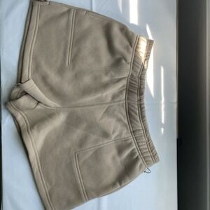 Better Together Ladies Sweatpants Shorts Size L Tan Flat Front pockets